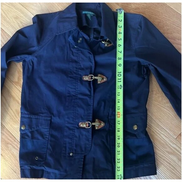 Lauren Ralph Lauren Vintage Navy Equestrian Toggle buckle jacket SMALL - Picture 8 of 8